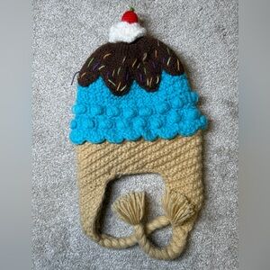 Andes Gifts Kids Cupcake Knit Hat Alpaca Blend Earflap Beanie Peru